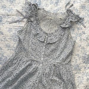 Doen Mandarin Dress in Navy Champignon Floral